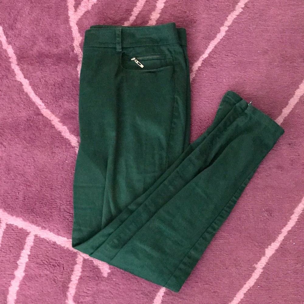 Jungle Green Skinny Pants from MANGO - Size 8